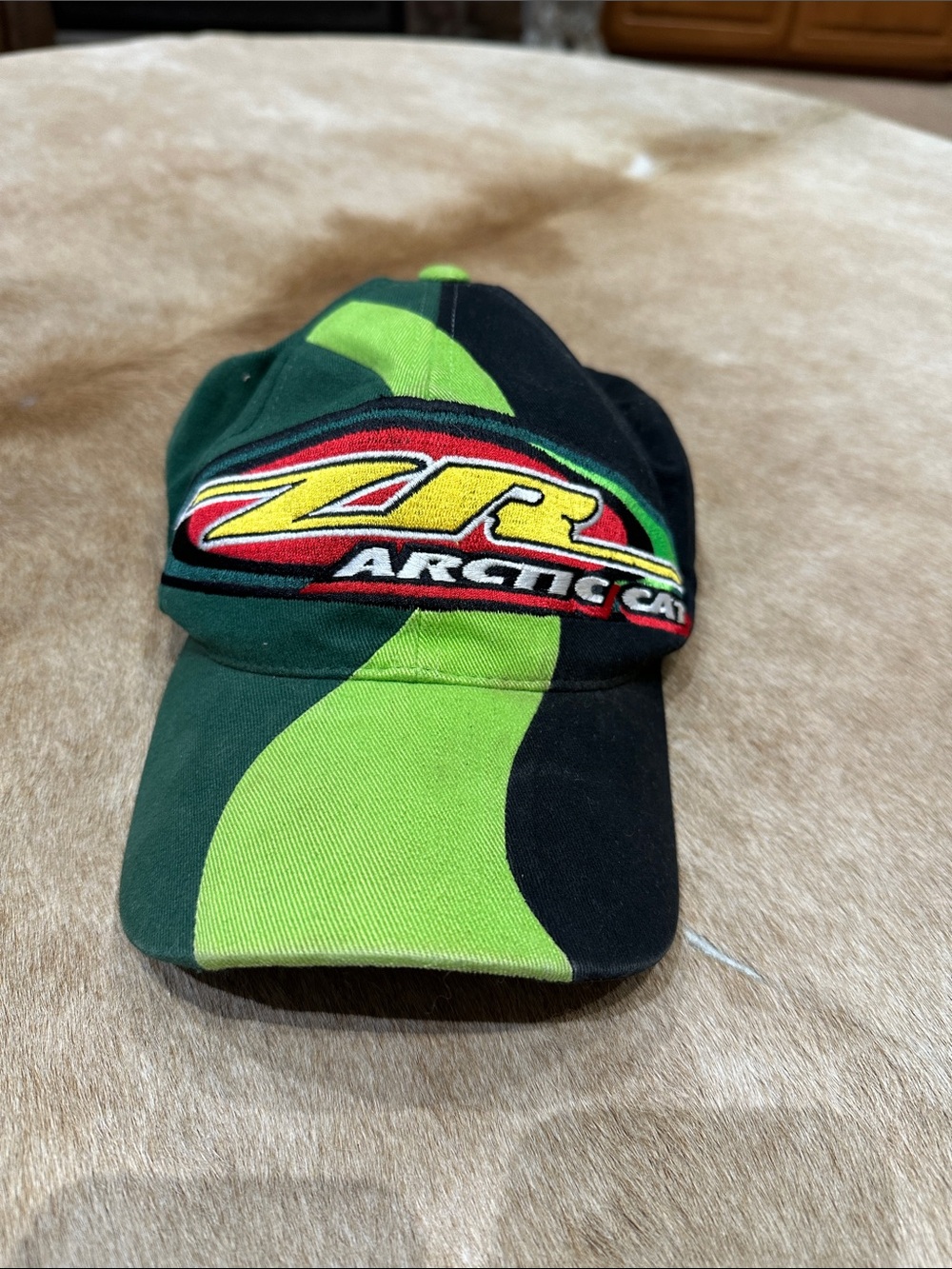 Arctic Cat ZR Green & Black Team Logo Baseball Cap